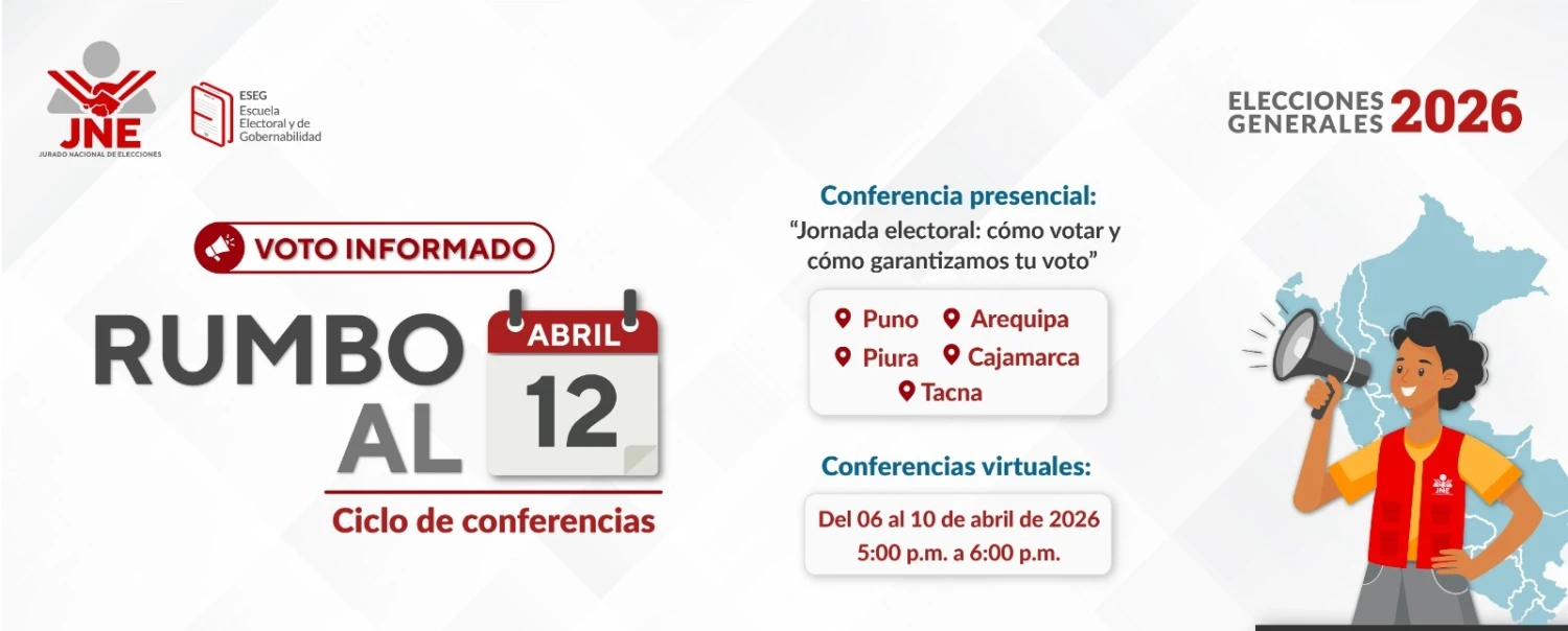 JNE lanza ciclo clave para voto informado 2026
