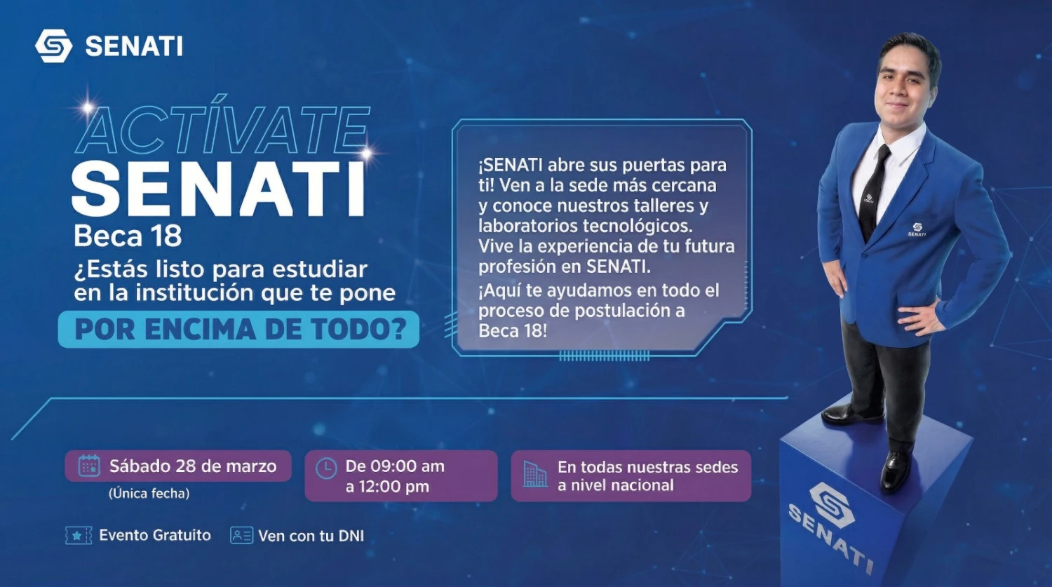 SENATI acerca Beca 18 a jóvenes con jornada clave