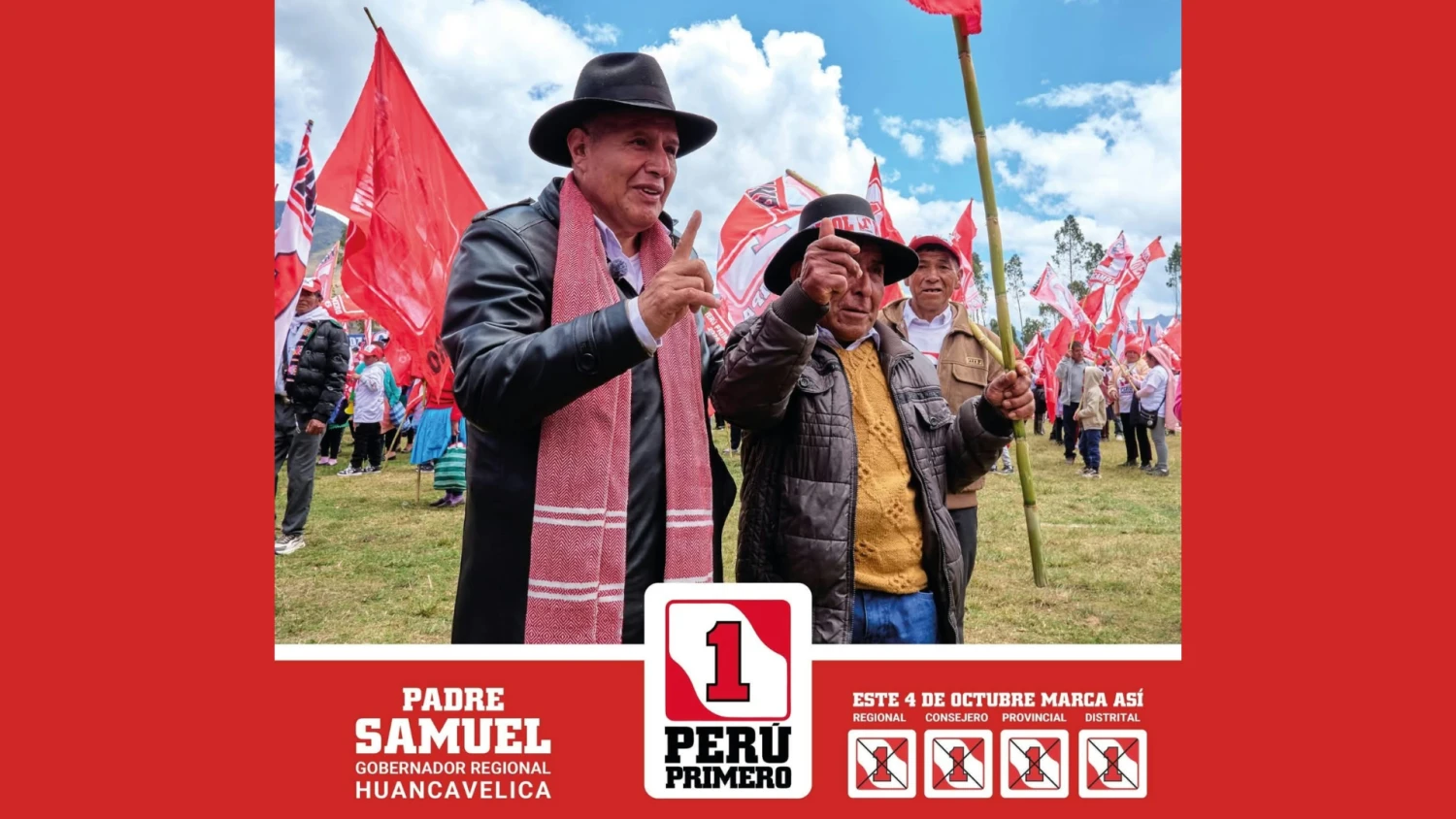 Padre Samuel Morán se consolida como candidato favorito en Churcampa, Huancavelica