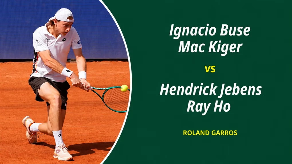 Ignacio Buse debuta en dobles de Roland Garros 2026 junto a Mac Kiger