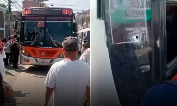 SJM: disparan contra bus y hieren a conductor