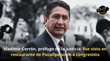 Vladimir Cerrón, prófugo de la justicia, fue visto en restaurante de Pucallpa junto a congresista