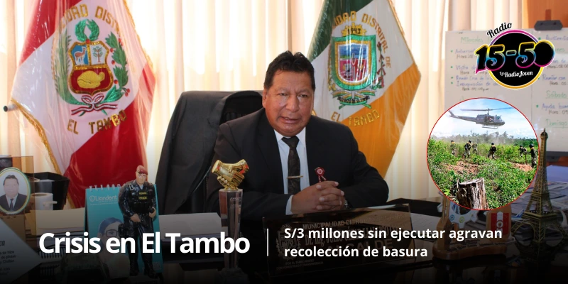 El Tambo enfrenta crisis de basura: alcalde deja sin usar S/3 millones para compactadoras