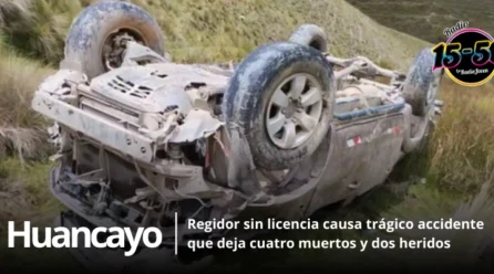 Camioneta de regidor sin licencia cae a abismo y deja cuatro muertos en Huancayo