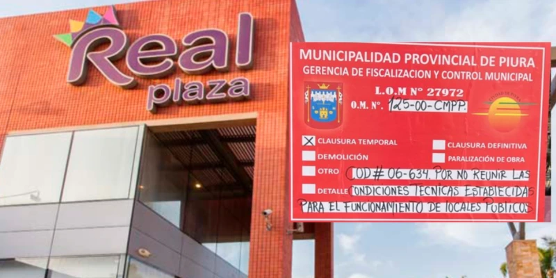 Cierran Real Plaza Piura por graves fallas de seguridad