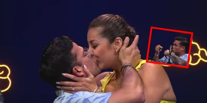 Christian y Karla: propuesta, beso y emoción total