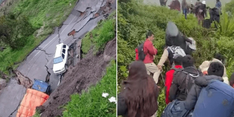 Colapso en vía Cajamarca-Trujillo: caos y autos al abismo