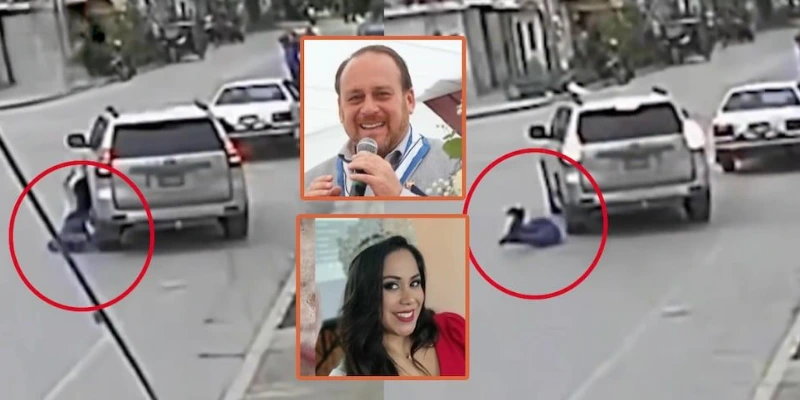 🚨 Alcalde arrastra a su pareja con su camioneta y huye