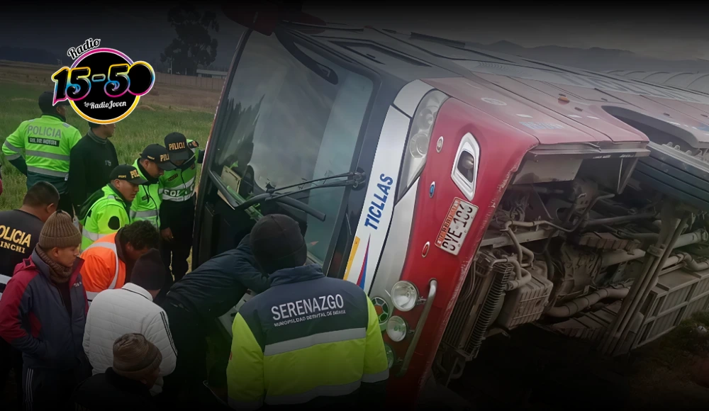 Bus de Ticllas volcó en Orcotuna y dejó 14 heridos