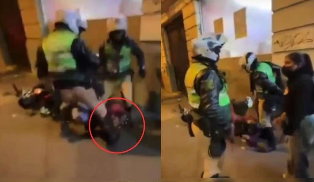Policía patea a joven y amenaza con dispararle