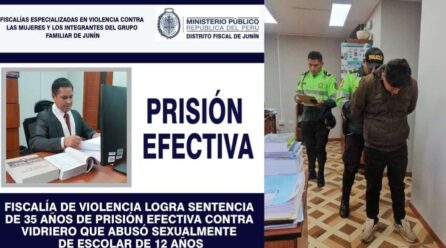 35 años de cárcel para violador de escolar en Jauja