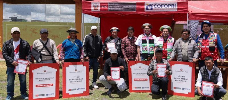 Huancavelica: 710 familias ya son dueñas legales