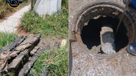 Sedam Huancayo halla madera en alcantarilla de Chilca